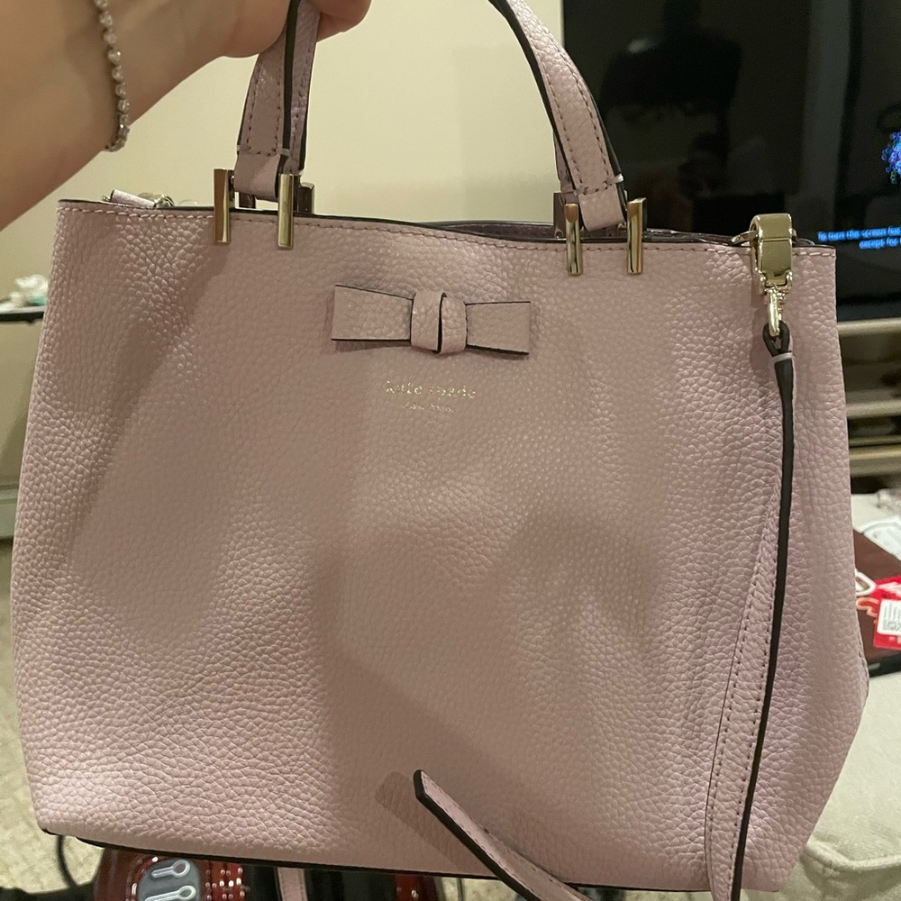 Kate spade lilac 100% leather bag (suede in the inside) like new